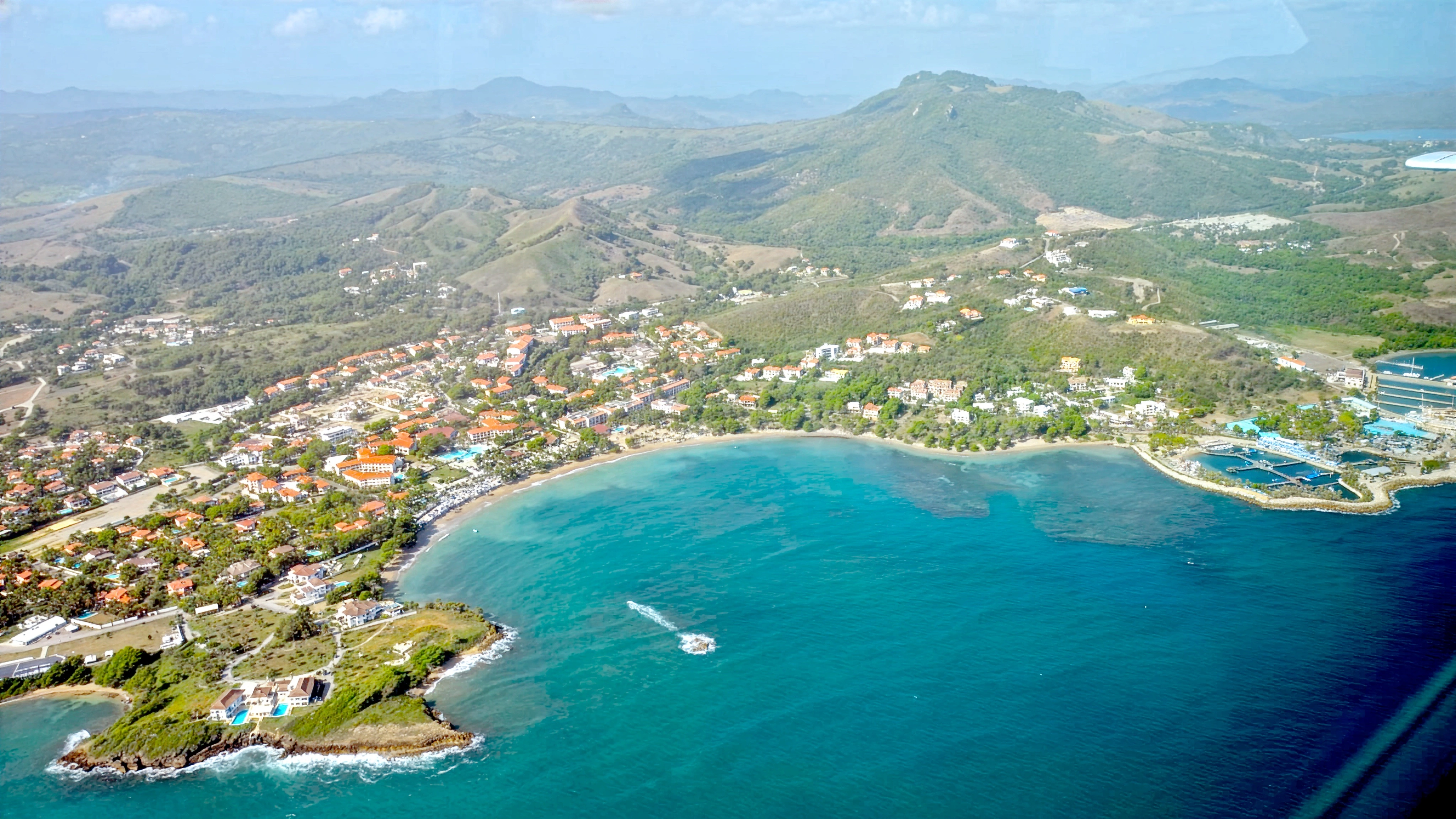 Aerial view of Cofresí Bay, Puerto Plata